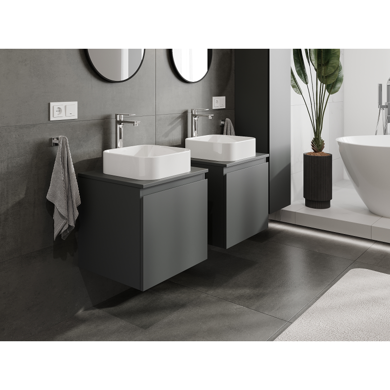 Mexen Orio koupelnová skříňka pod umyvadlo 50 cm, 1 zásuvka, grafit mat - 91A10-05047-1-BF66