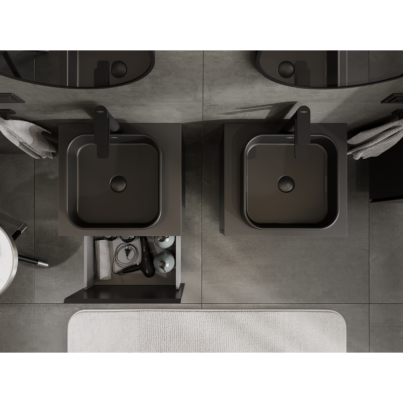 Mexen Orio skříňka pod umyvadlo 50 cm, 1 zásuvka, černá mat - 91A10-05047-1-BF71