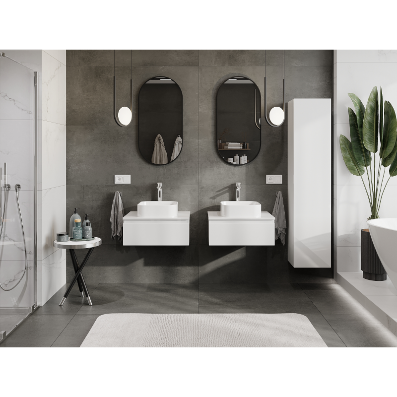 Mexen Orio koupelnová skříňka pod umyvadlo 60 cm, 1 zásuvka, bílá lesk - 91A10-06023-1-BF00