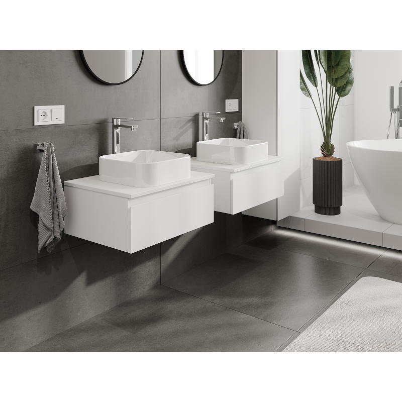 Mexen Orio koupelnová skříňka pod umyvadlo 60 cm, 1 zásuvka, bílá matná - 91A10-06023-1-BF01