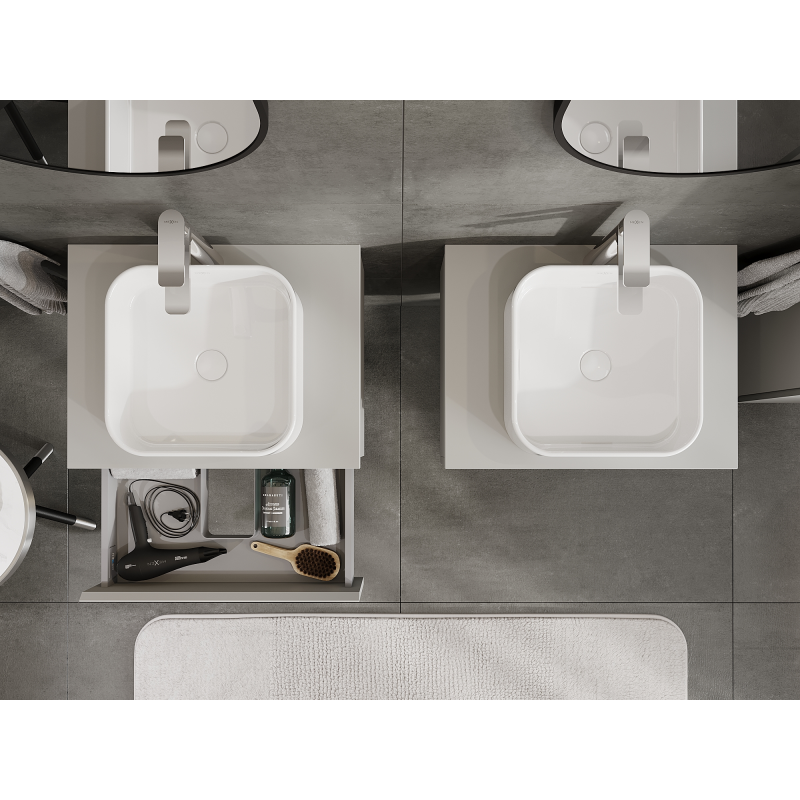 Mexen Orio koupelnová skříňka pod umyvadlo 60 cm, 1 zásuvka, šedá mat - 91A10-06023-1-BF62