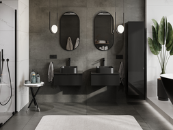 Mexen Orio koupelnová skříňka pod umyvadlo 60 cm, 1 zásuvka, černý lesk - 91A10-06023-1-BF70