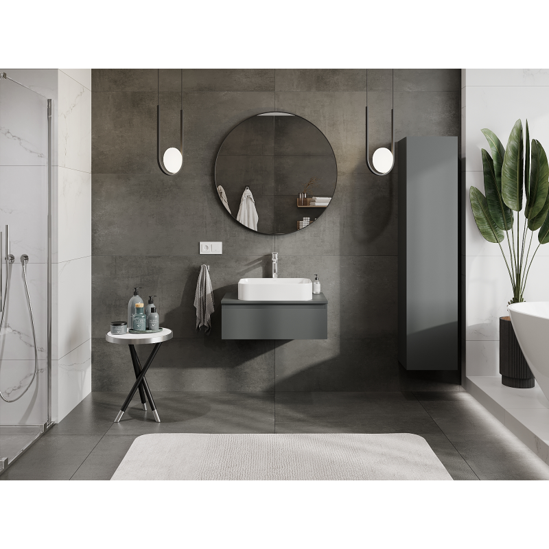 Mexen Orio koupelnová skříňka pod umyvadlo 70 cm, 1 zásuvka, grafit mat - 91A10-07023-1-BF66