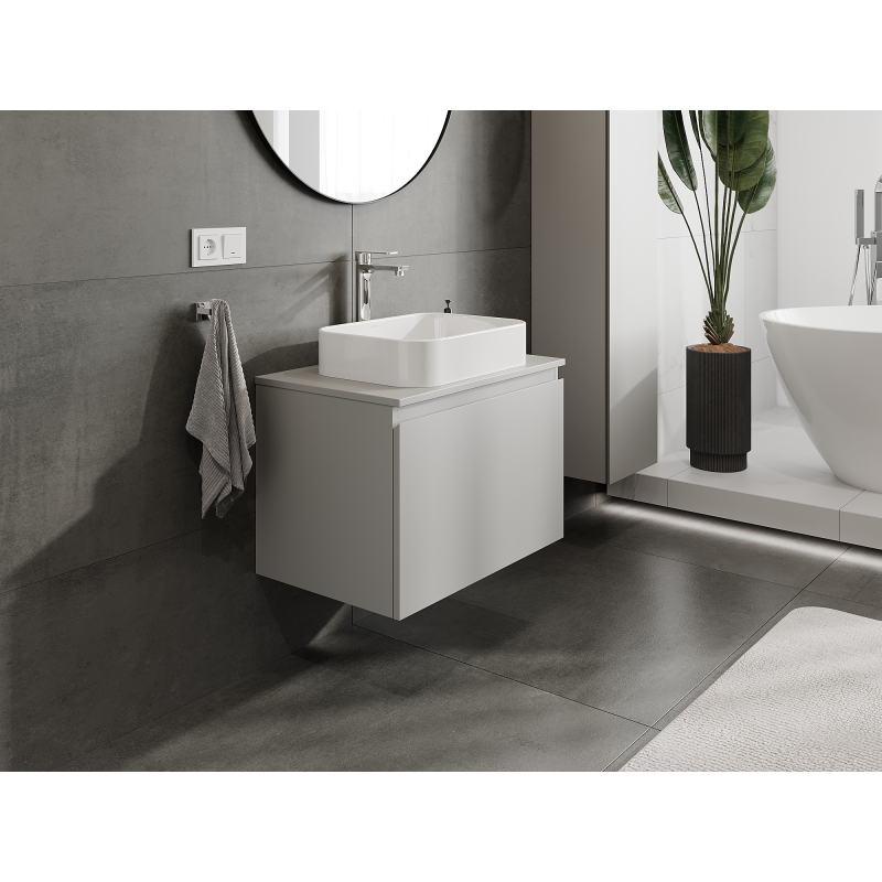 Mexen Orio koupelnová skříňka pod umyvadlo 70 cm, 1 zásuvka, šedá mat - 91A10-07047-1-BF62