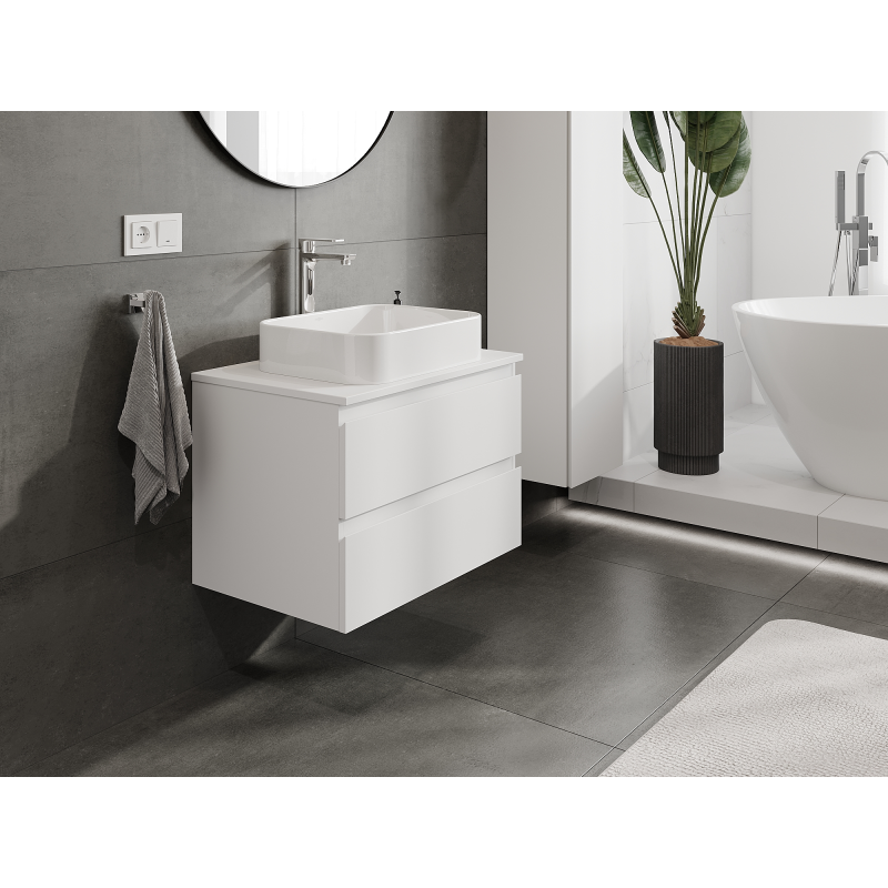 Mexen Orio koupelnová skříňka pod umyvadlo 70 cm, 2 zásuvky, bílá matná - 91A10-07047-2-BFF01