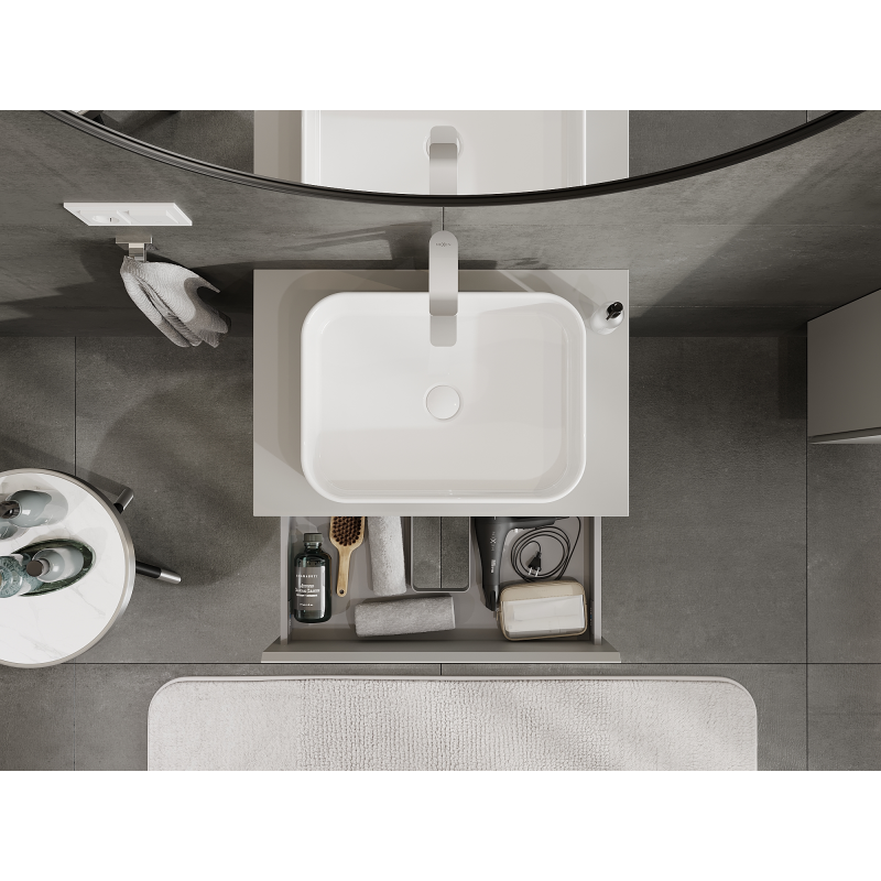 Mexen Orio koupelnová skříňka pod umyvadlo 70 cm, 2 zásuvky, šedý mat - 91A10-07047-2-BFF62