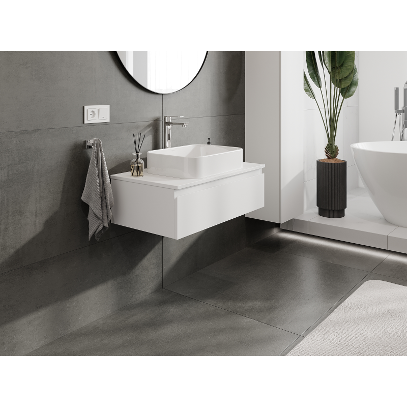 Mexen Orio koupelnová skříňka pod umyvadlo 80 cm, 1 zásuvka, bílá mat - 91A10-08023-1-BF01