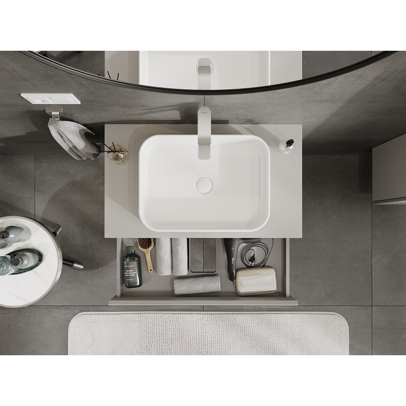 Mexen Orio koupelnová skříňka pod umyvadlo 80 cm, 1 zásuvka, šedá mat - 91A10-08023-1-BF62