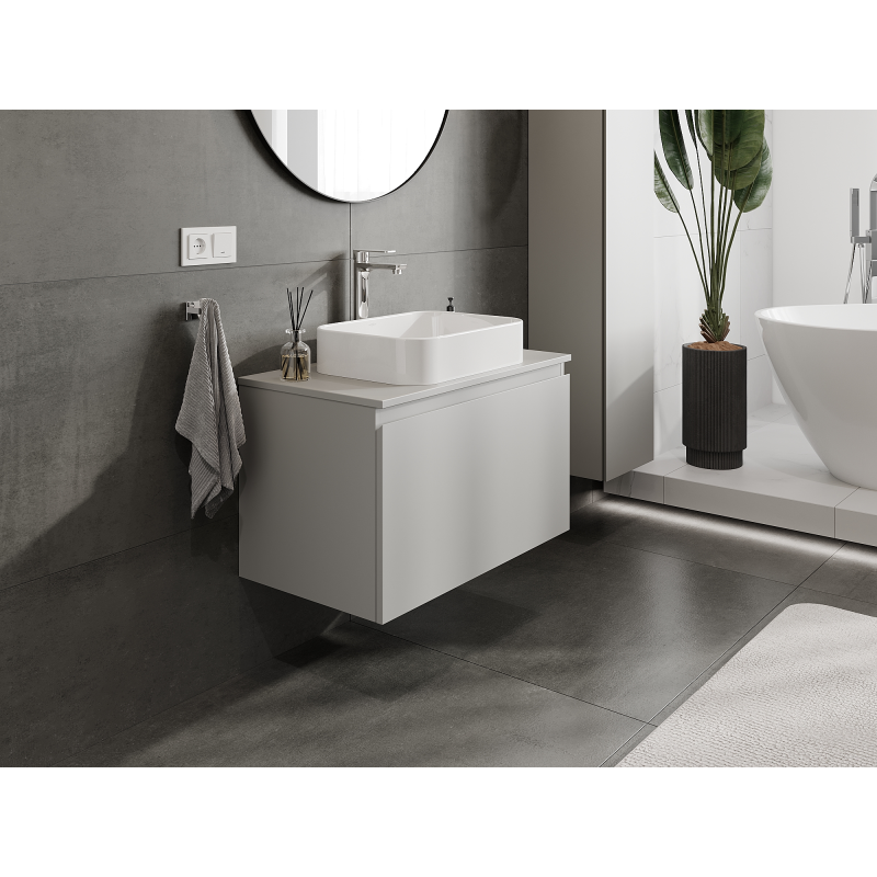 Mexen Orio koupelnová skříňka pod umyvadlo 80 cm, 1 zásuvka, šedá mat - 91A10-08047-1-BF62