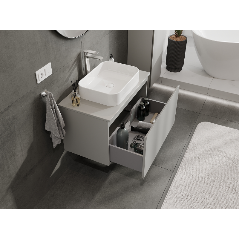 Mexen Orio koupelnová skříňka pod umyvadlo 80 cm, 1 zásuvka, šedá mat - 91A10-08047-1-BF62