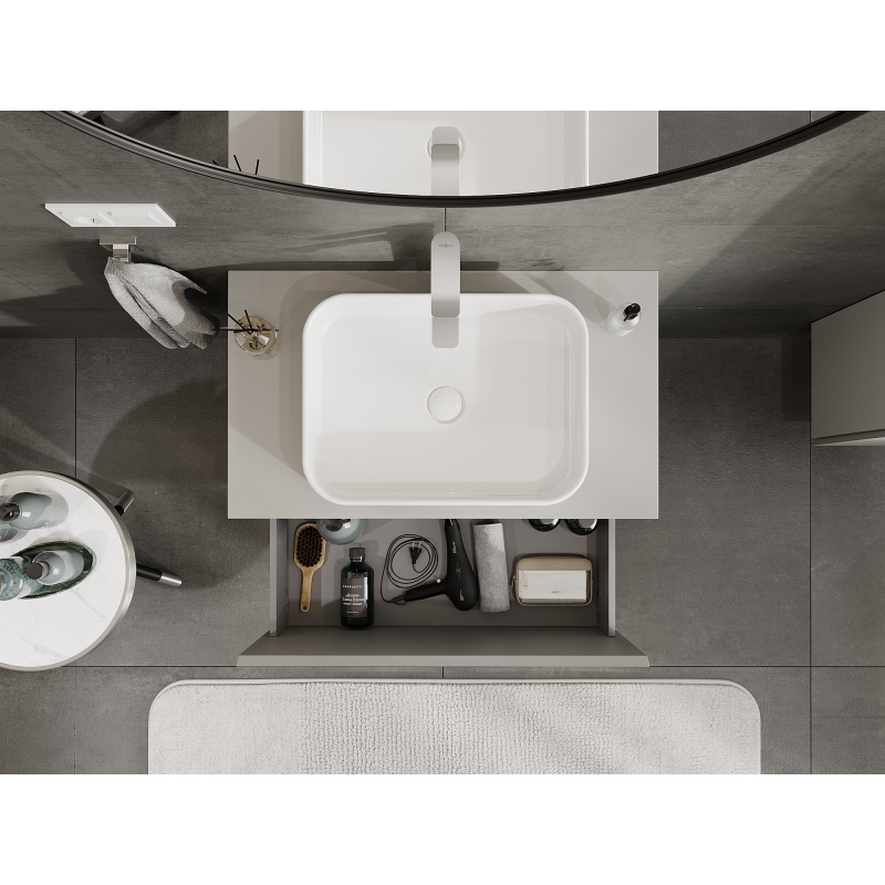 Mexen Orio koupelnová skříňka pod umyvadlo 80 cm, 1 zásuvka, šedá mat - 91A10-08047-1-BF62