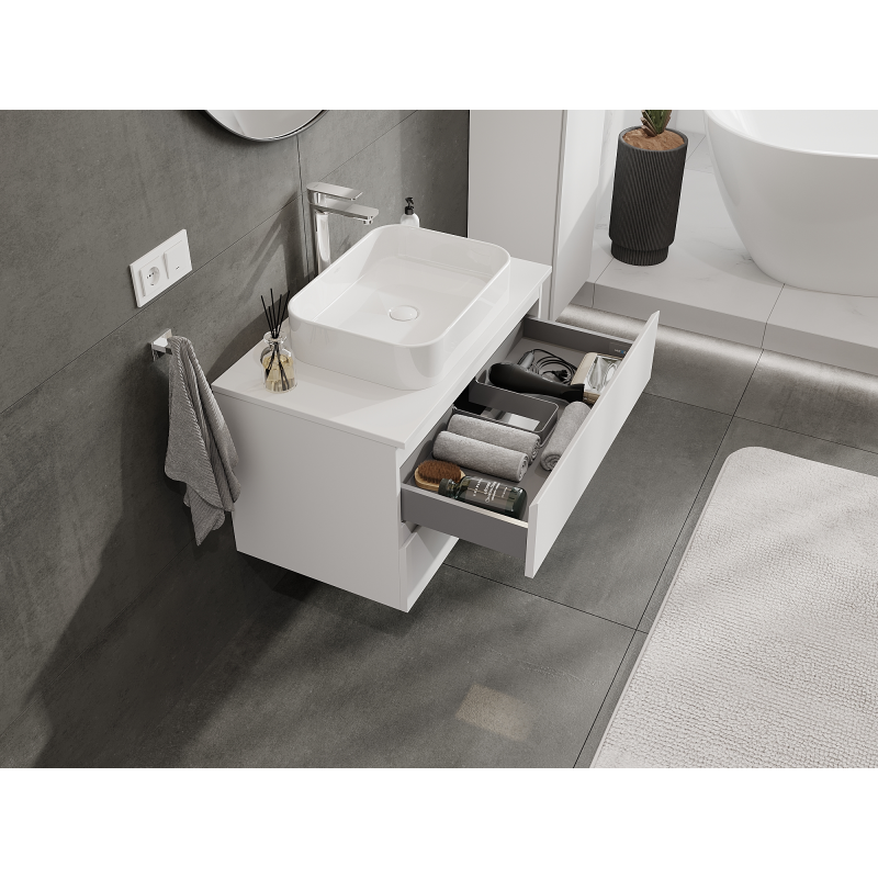 Mexen Orio koupelnová skříňka pod umyvadlo 80 cm, 2 zásuvky, bílá matná - 91A10-08047-2-BFF01