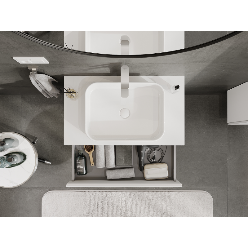 Mexen Orio koupelnová skříňka pod umyvadlo 80 cm, 2 zásuvky, bílá matná - 91A10-08047-2-BFF01