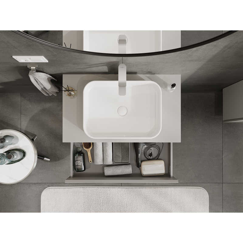 Mexen Orio koupelnová skříňka pod umyvadlo 80 cm, 2 zásuvky, šedá mat - 91A10-08047-2-BFF62