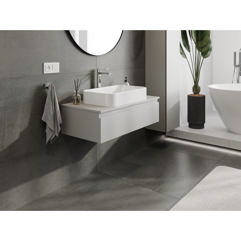 Mexen Orio koupelnová skříňka pod umyvadlo 90 cm, 1 zásuvka, šedá mat - 91A10-09023-1-BF62