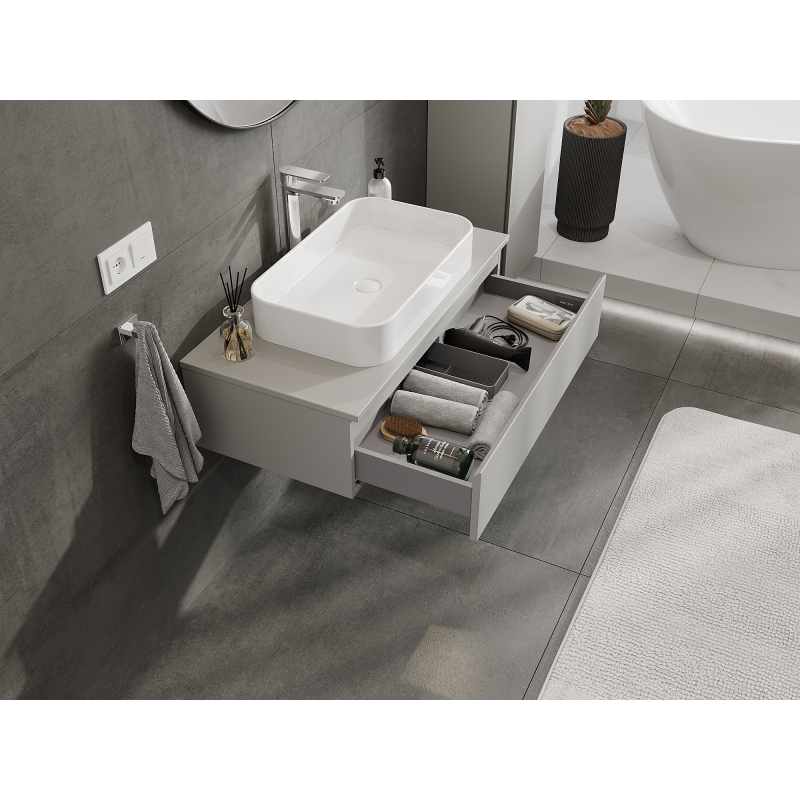 Mexen Orio koupelnová skříňka pod umyvadlo 90 cm, 1 zásuvka, šedá mat - 91A10-09023-1-BF62