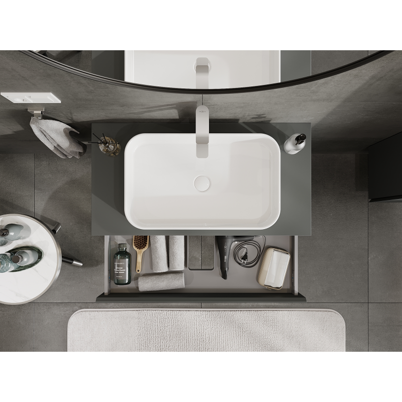 Mexen Orio koupelnová skříňka pod umyvadlo 90 cm, 1 zásuvka, grafit mat - 91A10-09023-1-BF66