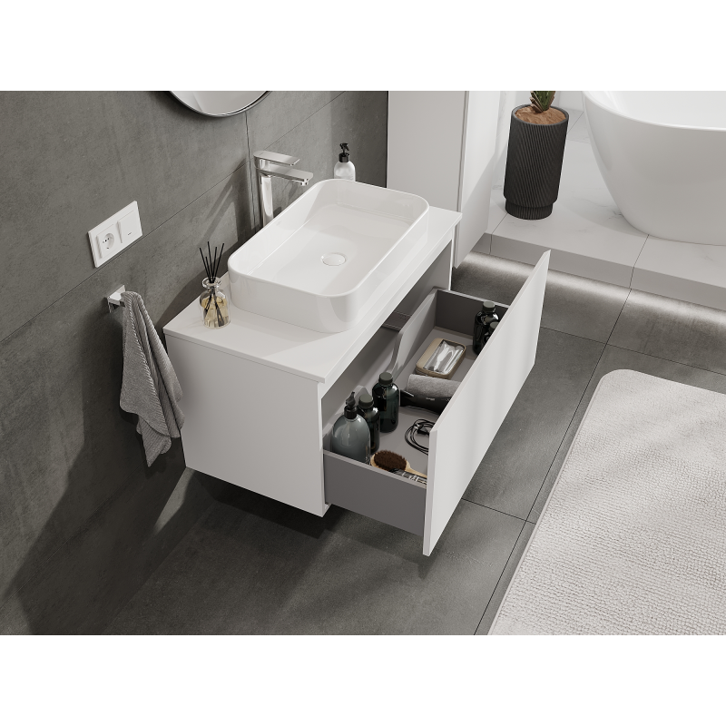 Mexen Orio koupelnová skříňka pod umyvadlo 90 cm, 1 zásuvka, bílá mat - 91A10-09047-1-BF01