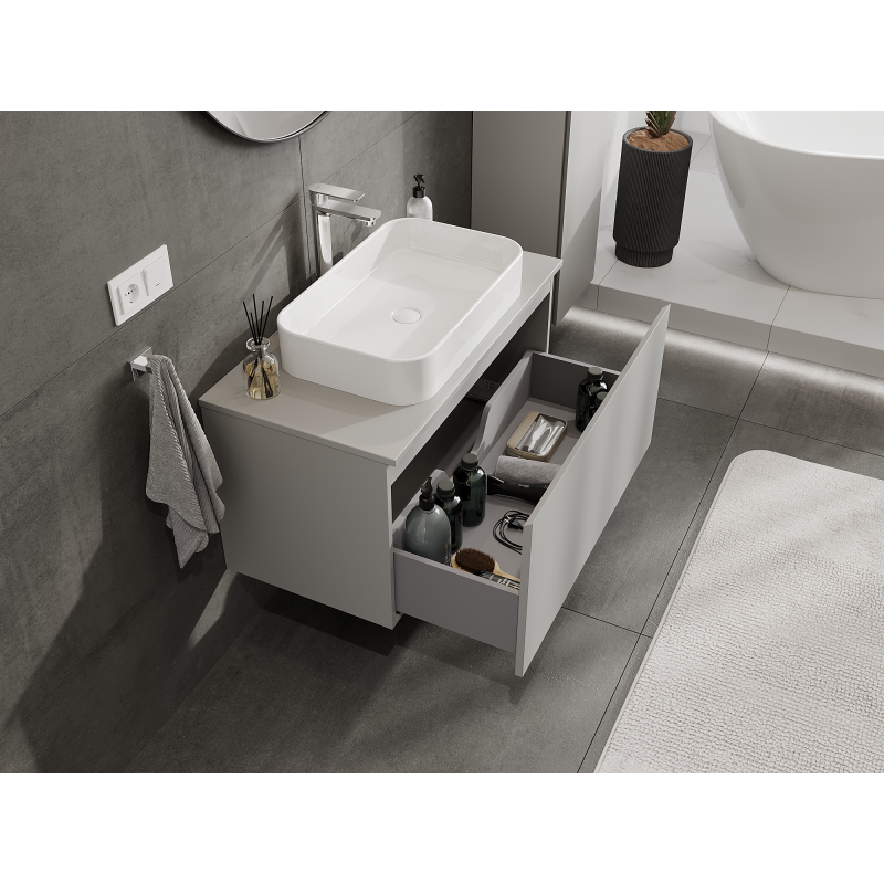 Mexen Orio koupelnová skříňka pod umyvadlo 90 cm, 1 zásuvka, šedá mat - 91A10-09047-1-BF62