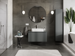 Mexen Orio koupelnová skříňka pod umyvadlo 90 cm, 1 zásuvka, grafit mat - 91A10-09047-1-BF66