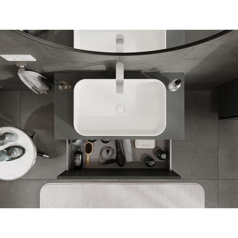 Mexen Orio koupelnová skříňka pod umyvadlo 90 cm, 1 zásuvka, grafit mat - 91A10-09047-1-BF66