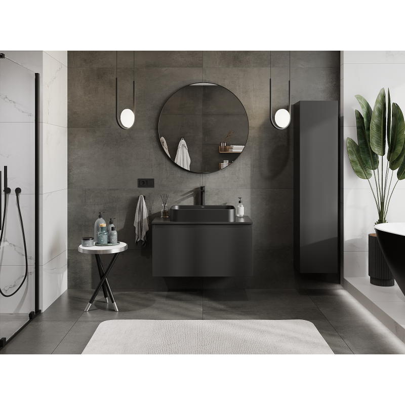 Mexen Orio koupelnová skříňka pod umyvadlo 90 cm, 1 zásuvka, černá mat - 91A10-09047-1-BF71