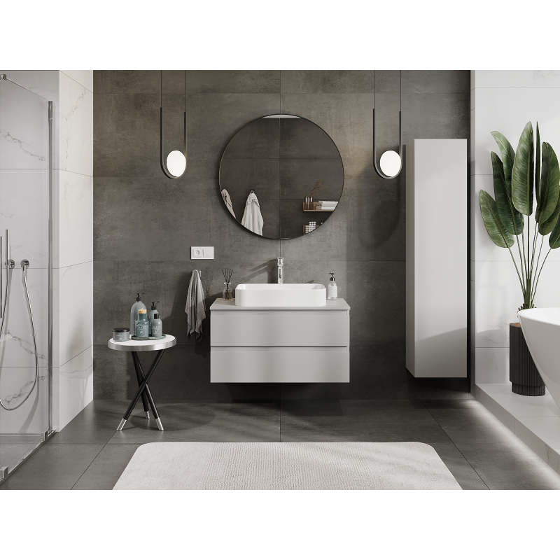 Mexen Orio koupelnová skříňka pod umyvadlo 90 cm, 2 zásuvky, šedá mat - 91A10-09047-2-BFF62