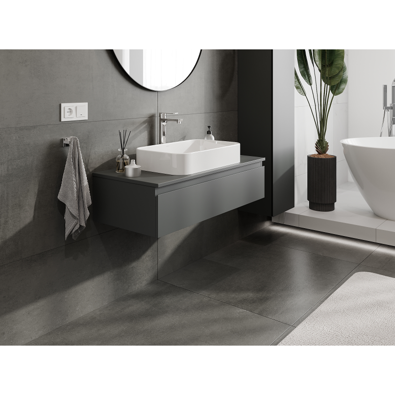 Mexen Orio koupelnová skříňka pod umyvadlo 100 cm, 1 zásuvka, grafit mat - 91A10-10023-1-BF66