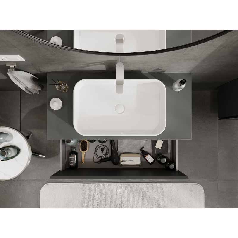 Mexen Orio koupelnová skříňka pod umyvadlo 100 cm, 1 zásuvka, grafit mat - 91A10-10047-1-BF66