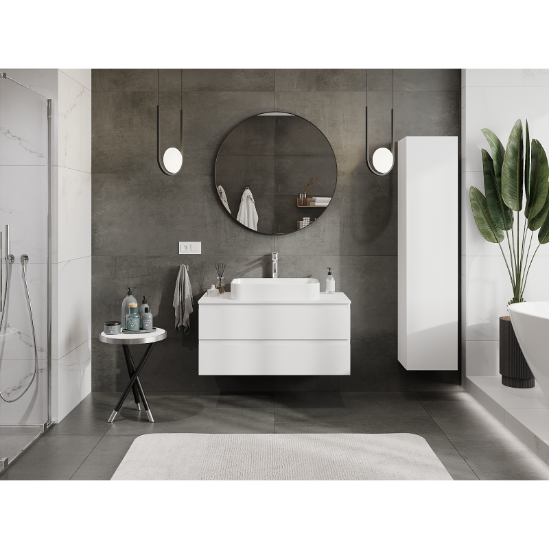 Mexen Orio koupelnová skříňka podumyvadlová 100 cm, 2 zásuvky, bílá mat - 91A10-10047-2-BFF01