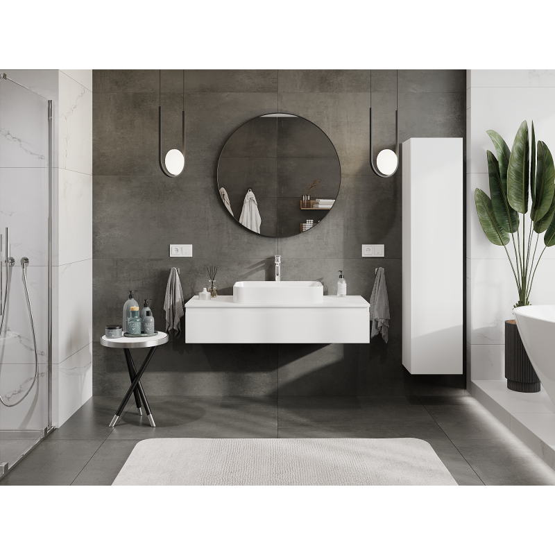 Mexen Orio koupelnová skříňka pod umyvadlo 120 cm, 1 zásuvka, bílá mat - 91A10-12023-1-BF01