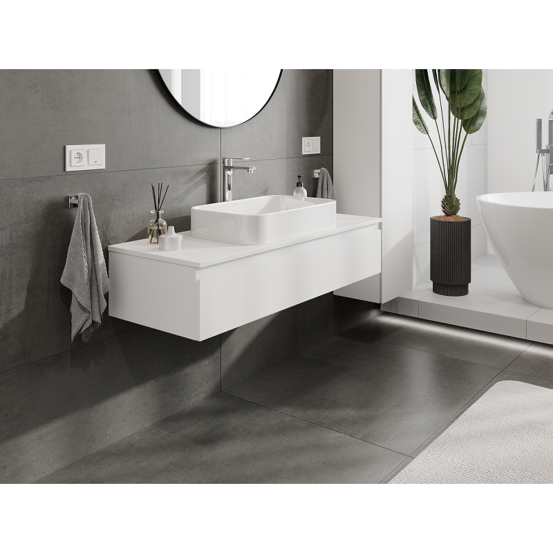 Mexen Orio koupelnová skříňka pod umyvadlo 120 cm, 1 zásuvka, bílá mat - 91A10-12023-1-BF01