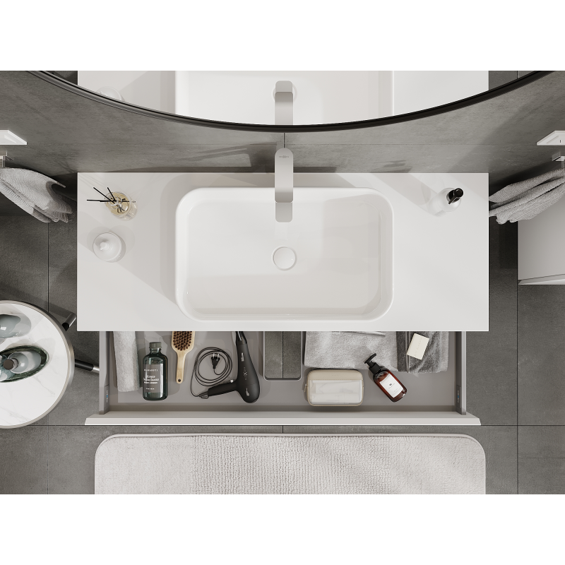 Mexen Orio koupelnová skříňka pod umyvadlo 120 cm, 1 zásuvka, bílá mat - 91A10-12023-1-BF01