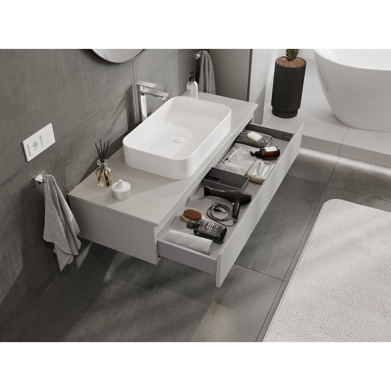 Mexen Orio koupelnová skříňka pod umyvadlo 120 cm, 1 zásuvka, šedá mat - 91A10-12023-1-BF62