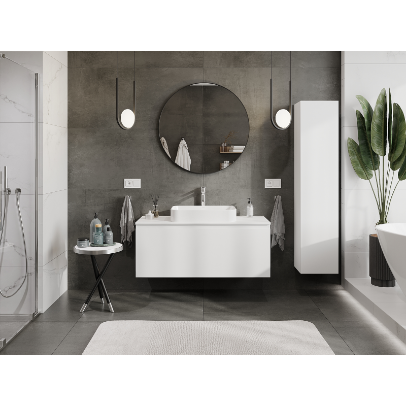 Mexen Orio koupelnová skříňka pod umyvadlo 120 cm, 1 zásuvka, bílá mat - 91A10-12047-1-BF01