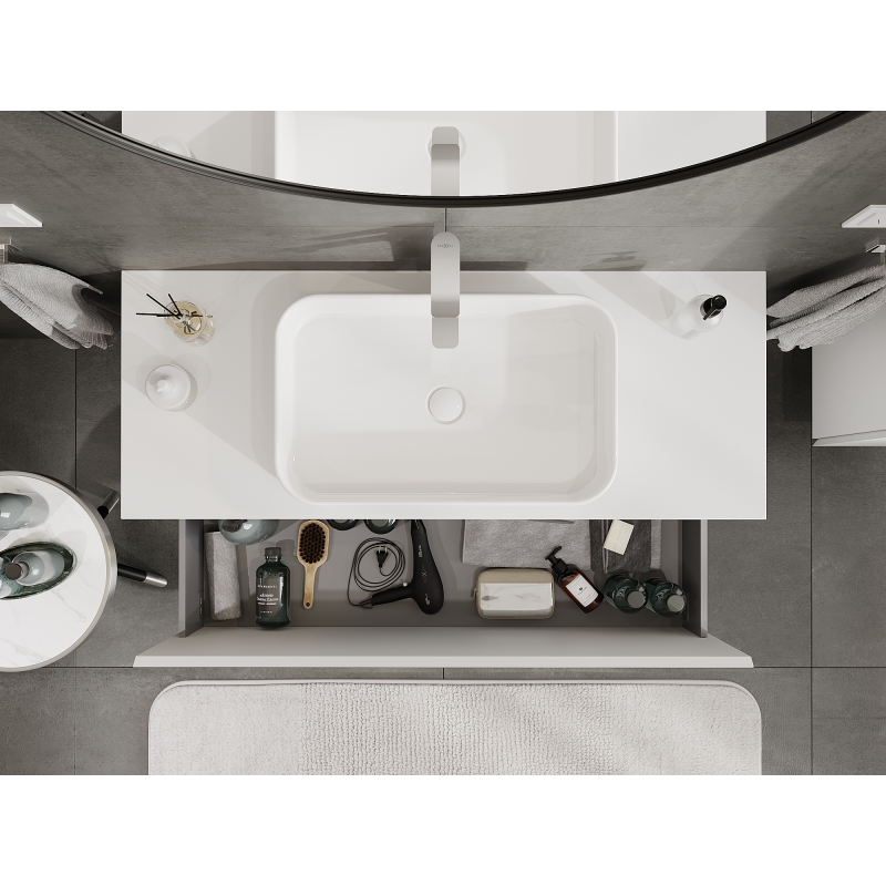 Mexen Orio koupelnová skříňka pod umyvadlo 120 cm, 1 zásuvka, bílá mat - 91A10-12047-1-BF01