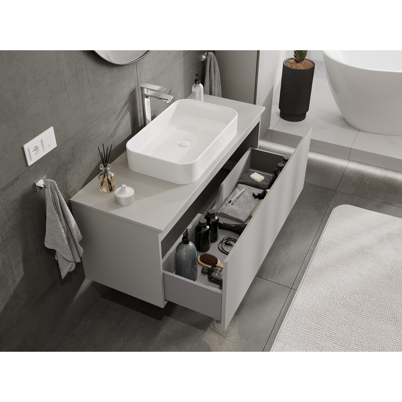 Mexen Orio koupelnová skříňka pod umyvadlo 120 cm, 1 zásuvka, šedá matná - 91A10-12047-1-BF62