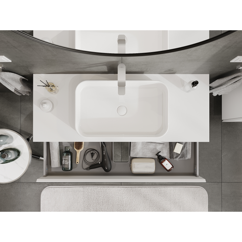 Mexen Orio koupelnová skříňka pod umyvadlo 120 cm, 2 zásuvky, bílá matná - 91A10-12047-2-BFF01