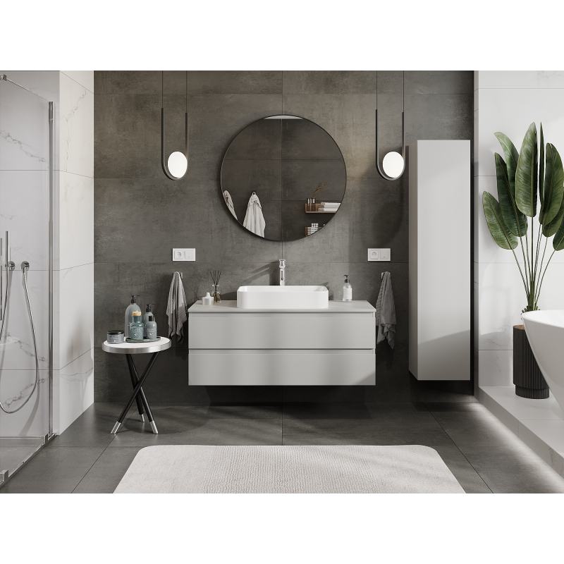 Mexen Orio koupelnová skříňka pod umyvadlo 120 cm, 2 zásuvky, šedá mat - 91A10-12047-2-BFF62