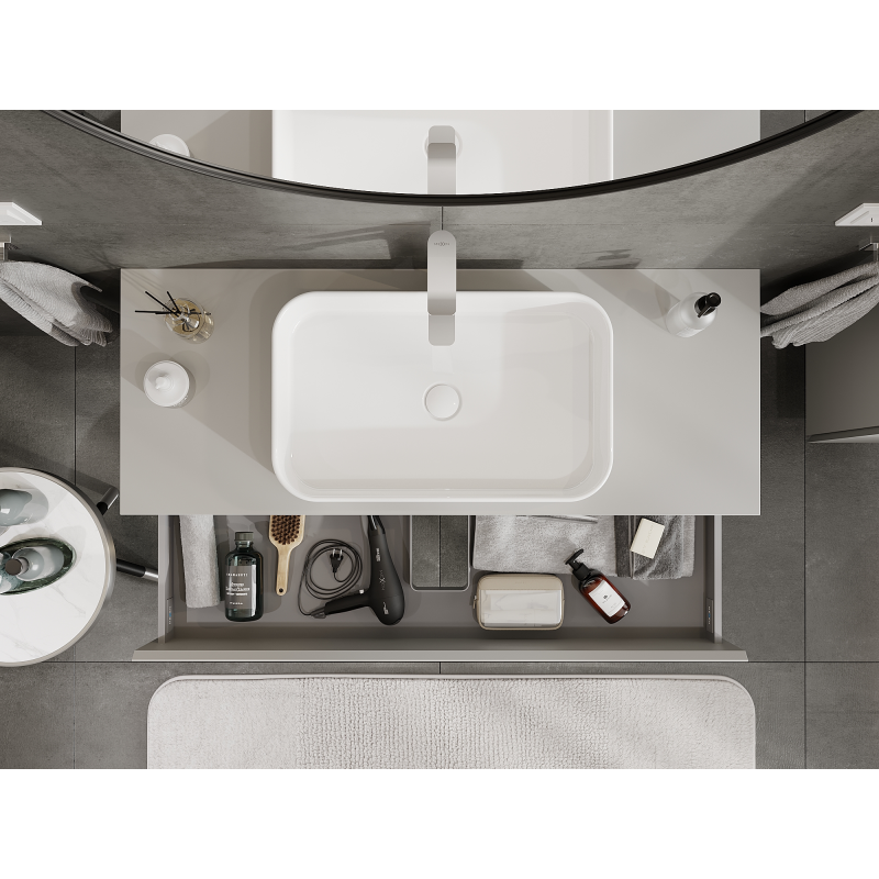 Mexen Orio koupelnová skříňka pod umyvadlo 120 cm, 2 zásuvky, šedá mat - 91A10-12047-2-BFF62