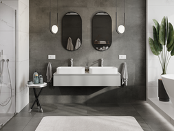 Mexen Orio koupelnová skříňka pod umyvadlo 140 cm, 1 zásuvka, šedá matná - 91A10-14023-1-BF62