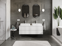 Mexen Orio koupelnová skříňka pod umyvadlo 140 cm, 2 zásuvky, bílá matná - 91A10-14047-2-BFF01