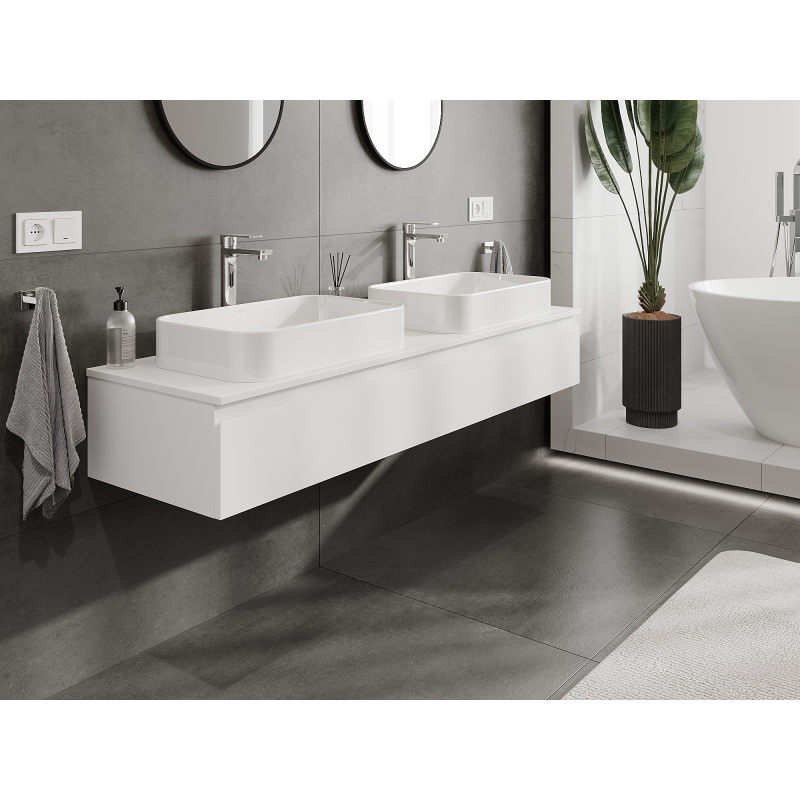 Mexen Orio koupelnová skříňka pod umyvadlo 160 cm, 1 zásuvka, bílá matná - 91A10-16023-1-BF01