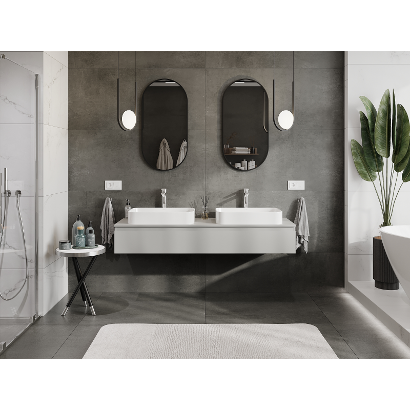 Mexen Orio koupelnová skříňka pod umyvadlo 160 cm, 1 zásuvka, šedá mat - 91A10-16023-1-BF62