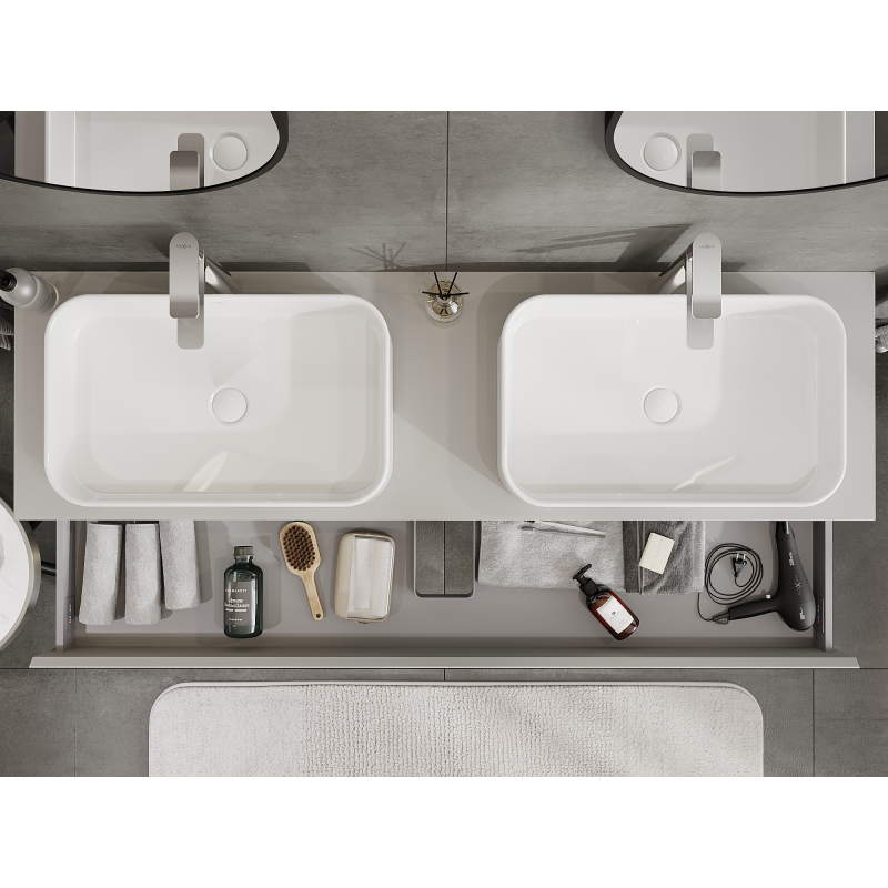 Mexen Orio koupelnová skříňka pod umyvadlo 160 cm, 1 zásuvka, šedá mat - 91A10-16023-1-BF62