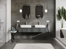 Mexen Orio koupelnová skříňka pod umyvadlo 160 cm, 1 zásuvka, grafit mat - 91A10-16023-1-BF66