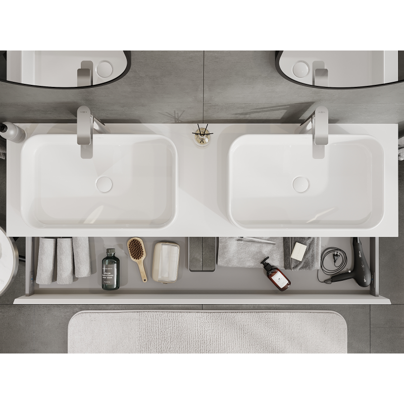 Mexen Orio koupelnová skříňka pod umyvadlo 160 cm, 1 zásuvka, bílá matná - 91A10-16023-1-BF01