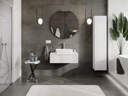 Mexen Rivel koupelnová skříňka pod umyvadlo 80 cm, 1 zásuvka, drážkovaná, bílá mat - 91A20-08023-1-BF01