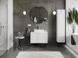 Mexen Rivel koupelnová skříňka pod umyvadlo 80 cm, 1 zásuvka, rýhovaná, bílá mat - 91A20-08047-1-BF01