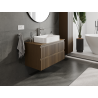 Mexen Rivel koupelnová skříňka pod umyvadlo 90 cm, 2 zásuvky, rýhovaná, ořech - 91A20-09047-2-BFF86